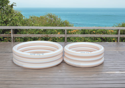 Love my lil ラウンドプール 70cm 90cm ビニールプール ストライプ ボーダー ピンク ブルー ラブマイリル