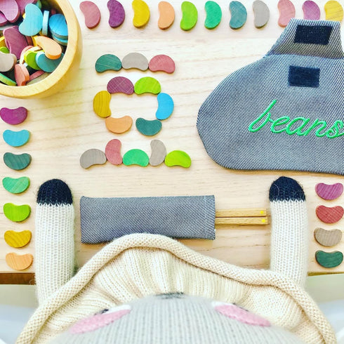 gg* ジジ mame ohagki マメ オハジキ 木のおもちゃ おはじき ドミノ お箸の練習 ビーンズ kiko+&gg*