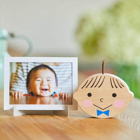 Kittoko 一生に一度のファーストカット飾り Red 木製 はじめてのカット記念 胎毛 キットコ