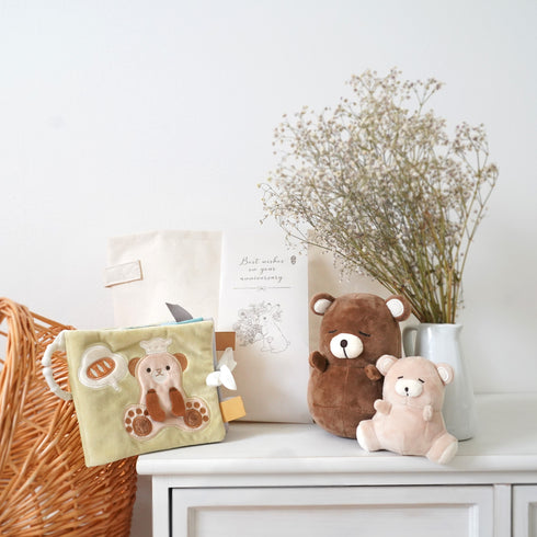 amanoppo こぐまくんとはじめてのおもちゃセット -出産祝いにおすすめ3点ギフトセット あまのっぽ