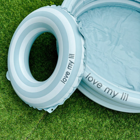 Love my lil ラウンドプール 70cm 90cm ビニールプール ストライプ ボーダー ピンク ブルー ラブマイリル