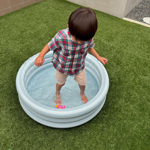 Love my lil ラウンドプール 70cm 90cm ビニールプール ストライプ ボーダー ピンク ブルー ラブマイリル