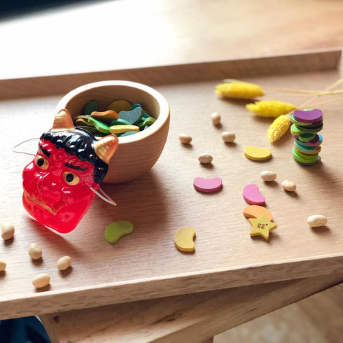 gg* ジジ mame ohagki マメ オハジキ 木のおもちゃ おはじき ドミノ お箸の練習 ビーンズ kiko+&gg*