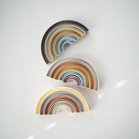 Mushie Rainbow Stacker Toy レインボー スタッカートイ スタッキング 虹 ムシエ