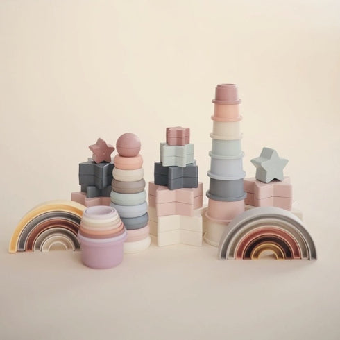 Mushie Rainbow Stacker Toy レインボー スタッカートイ スタッキング 虹 ムシエ