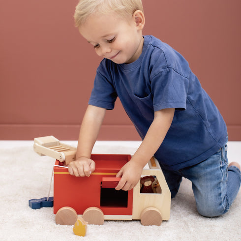trixie baby Wooden fire truck トリクシー ウッドトイ ファイアトラック 消防車 木のおもちゃ