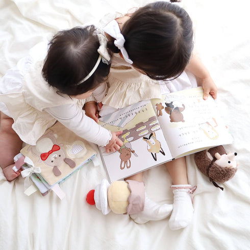 amanoppo えほんとぬいぐるみのセット うさぎさんとはりねずみくん 出産祝いにおすすめ3点ギフトセット あまのっぽ