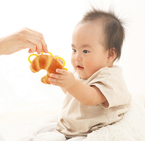 SHAOOL わっかラトル ベビーギフトセット / クロワッサン ストラップ 月齢カード 選び取りカード