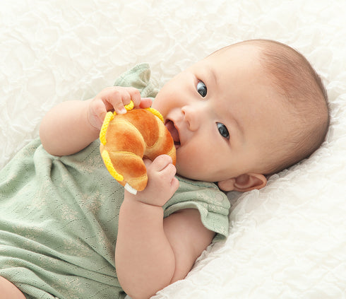 SHAOOL わっかラトル ベビーギフトセット / クロワッサン ストラップ 月齢カード 選び取りカード