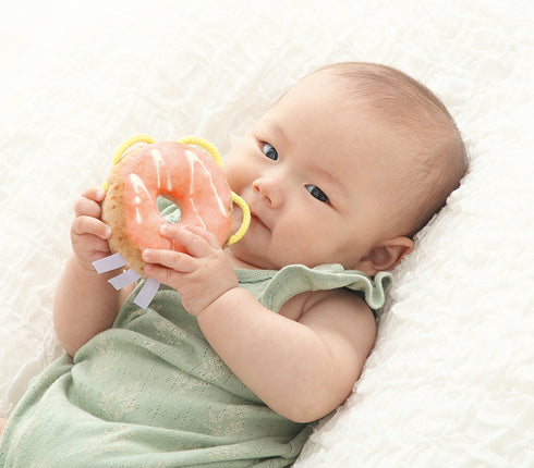 SHAOOL わっかラトル ベビーギフトセット / ドーナツ ストラップ 月齢カード 選び取りカード