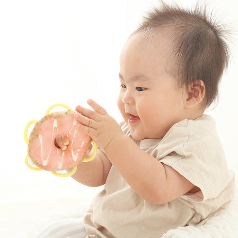 SHAOOL わっかラトル ベビーギフトセット / ドーナツ ストラップ 月齢カード 選び取りカード