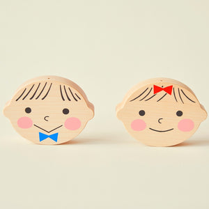 Kittoko 一生に一度のファーストカット飾り Red 木製 はじめてのカット記念 胎毛 キットコ