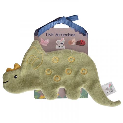 TIKIRI 恐竜 ちょうちょ カシャカシャタオル ベビーおもちゃ Crinkle オーガニックコットン ティキリ