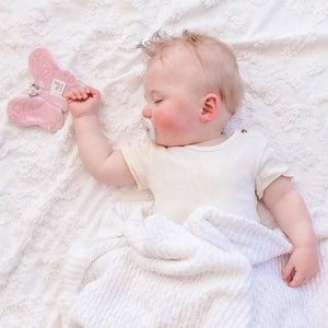 TIKIRI 恐竜 ちょうちょ カシャカシャタオル ベビーおもちゃ Crinkle オーガニックコットン ティキリ