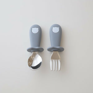 kawaii&born くまさん スプーン＆フォーク カトラリーセット 子供用 ベビー用 KawaiiZou