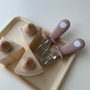 kawaii&born くまさん スプーン＆フォーク カトラリーセット 子供用 ベビー用 KawaiiZou