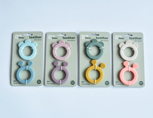 Done by Deer ダンバイディア シリコン歯固め ディアフレンズ 2個セット 赤ちゃんのおもちゃ