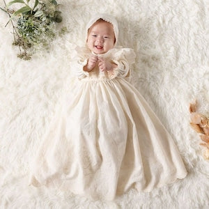 Amorosa mamma セレモニードレス クラシカルレース 3点セット 50-70cm 日本製 オーガニックコットン100% CAK027 アモローサマンマ