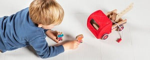 Lilliputiens ファイアーエンジン 木製 消防車 マリウス TYLL83182 はたらく車 木のおもちゃ リリピュション
