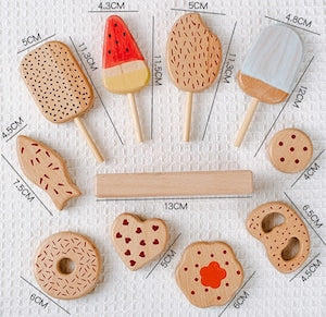 アイスキャンディーとクッキーset 木製おままごと 木のおもちゃ