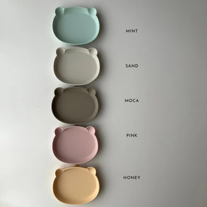 kawaii&born くまシリコンプレート 割れないお皿 離乳食 滑り止め ベビー食器 Bear