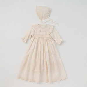 Amorosa mamma セレモニードレス クラシカルレース 3点セット 50-70cm 日本製 オーガニックコットン100% CAK027 アモローサマンマ