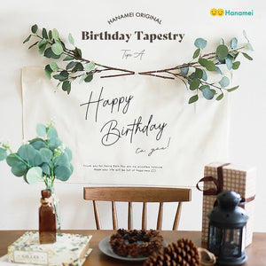Hanamei バースデー タペストリー A 誕生日 飾りつけ 壁掛け インテリア ウォールデコレーション フォトブース 装飾 ハナメイ
