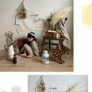 Hanamei バースデー タペストリー A 誕生日 飾りつけ 壁掛け インテリア ウォールデコレーション フォトブース 装飾 ハナメイ