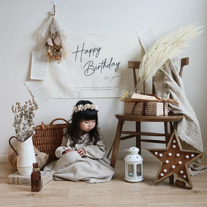 Hanamei バースデー タペストリー A 誕生日 飾りつけ 壁掛け インテリア ウォールデコレーション フォトブース 装飾 ハナメイ