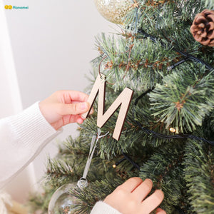 Hanamei クリスマス レター オーナメント ウッドバナー ツリー CHRISTMAS 木製 ガーランド 日本製 ハナメイ