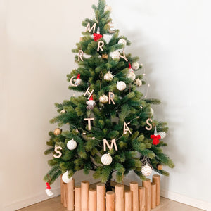 Hanamei クリスマス レター オーナメント ウッドバナー ツリー CHRISTMAS 木製 ガーランド 日本製 ハナメイ