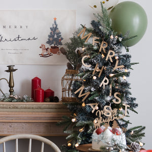 Hanamei クリスマス レター オーナメント ウッドバナー ツリー CHRISTMAS 木製 ガーランド 日本製 ハナメイ