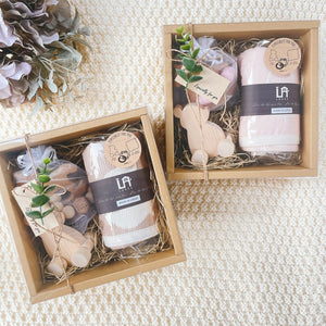 LABRO ベビーギフトセット くまさんミニカート 木馬歯固め ホルダー 木のおもちゃ タオル ファーストトイ ラブロ