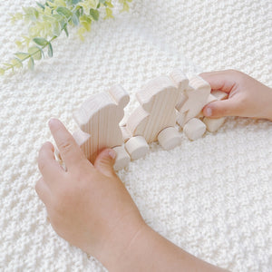 LABRO ベビーギフトセット くまさんミニカート 木馬歯固め ホルダー 木のおもちゃ タオル ファーストトイ ラブロ