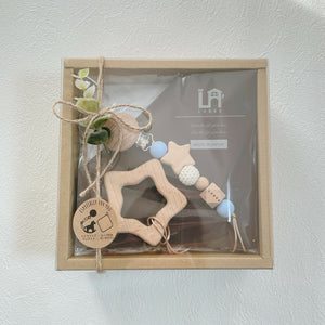 LABRO ベビーギフトセット トイクリップ＆ウッドトイ 木馬 おうまさん タオル ファーストトイ ラブロ