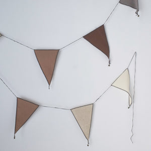 MOONTIC ファブリックガーランド ウォームグレー 全長2.8m コットン お誕生日ガーランド バースデー ムーンティック