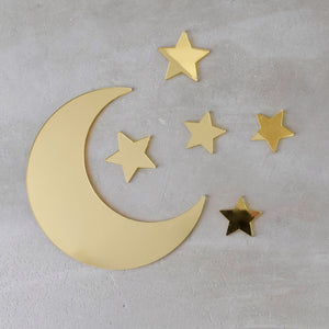 MOONTIC GOLD ゴールドミラー ムーン＆スターset デコレーション パーティー ムーンティック