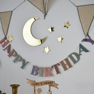 MOONTIC GOLD ゴールドミラー ムーン＆スターset デコレーション パーティー ムーンティック