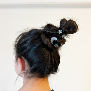 MOONTIC MINI ヘアゴム ビジュー ムーン&スター 2個入 キッズ用 MTHA00020 ムーンティック