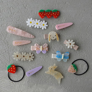 MOONTIC PINK & RED いちご 2個入 キッズ レディース ヘアゴム MTHA00043 ムーンティック