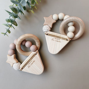 LABRO アイスクリーム 星 ティーザー 木製 歯固め 赤ちゃんのおもちゃ 日本製 ラブロ