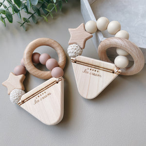 LABRO アイスクリーム 星 ティーザー 木製 歯固め 赤ちゃんのおもちゃ 日本製 ラブロ