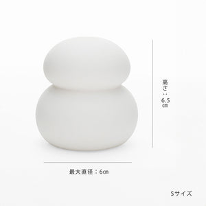 鏡餅 オブジェとしても使える半磁器のLEDライト 【Sサイズ】 お正月飾り 正月 雪だるま クリスマス サンタ帽子 shesay 108229