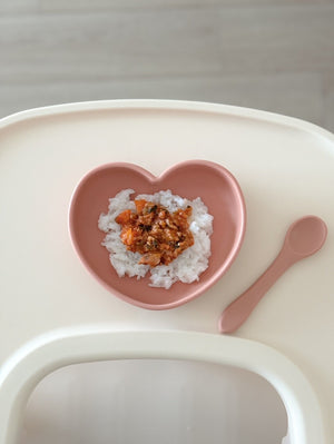 kawaii&born ハート型 シリコンプレート [003]  離乳食 食器  吸盤タイプ くっつくお皿 2024