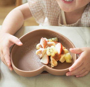 kawaii&born ハート型 シリコンプレート [003]  離乳食 食器  吸盤タイプ くっつくお皿 2024