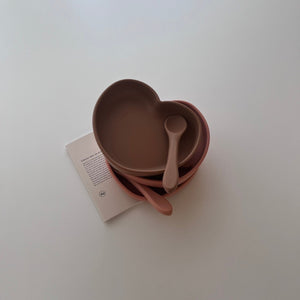 kawaii&born ハート型 シリコンプレート [003]  離乳食 食器  吸盤タイプ くっつくお皿 2024