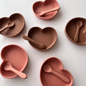 kawaii&born ハート型 シリコンプレート [003]  離乳食 食器  吸盤タイプ くっつくお皿 2024