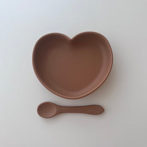 kawaii&born ハート型 シリコンプレート [003]  離乳食 食器  吸盤タイプ くっつくお皿 2024