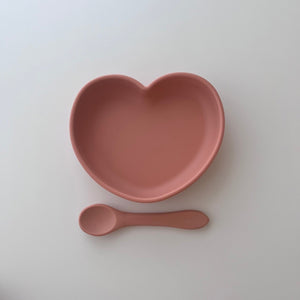 kawaii&born ハート型 シリコンプレート [003]  離乳食 食器  吸盤タイプ くっつくお皿 2024