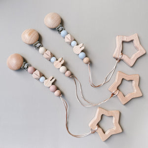 LABRO プチうさぎトイクリップ＆星の歯固め 日本製 木製 木のおもちゃ ファーストトイ ラブロ